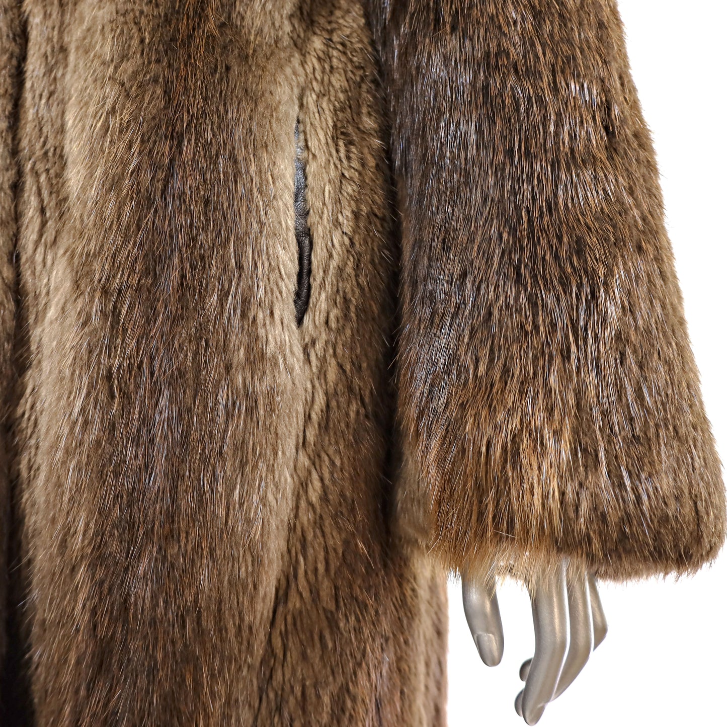 Full Length Beaver Coat- Size S