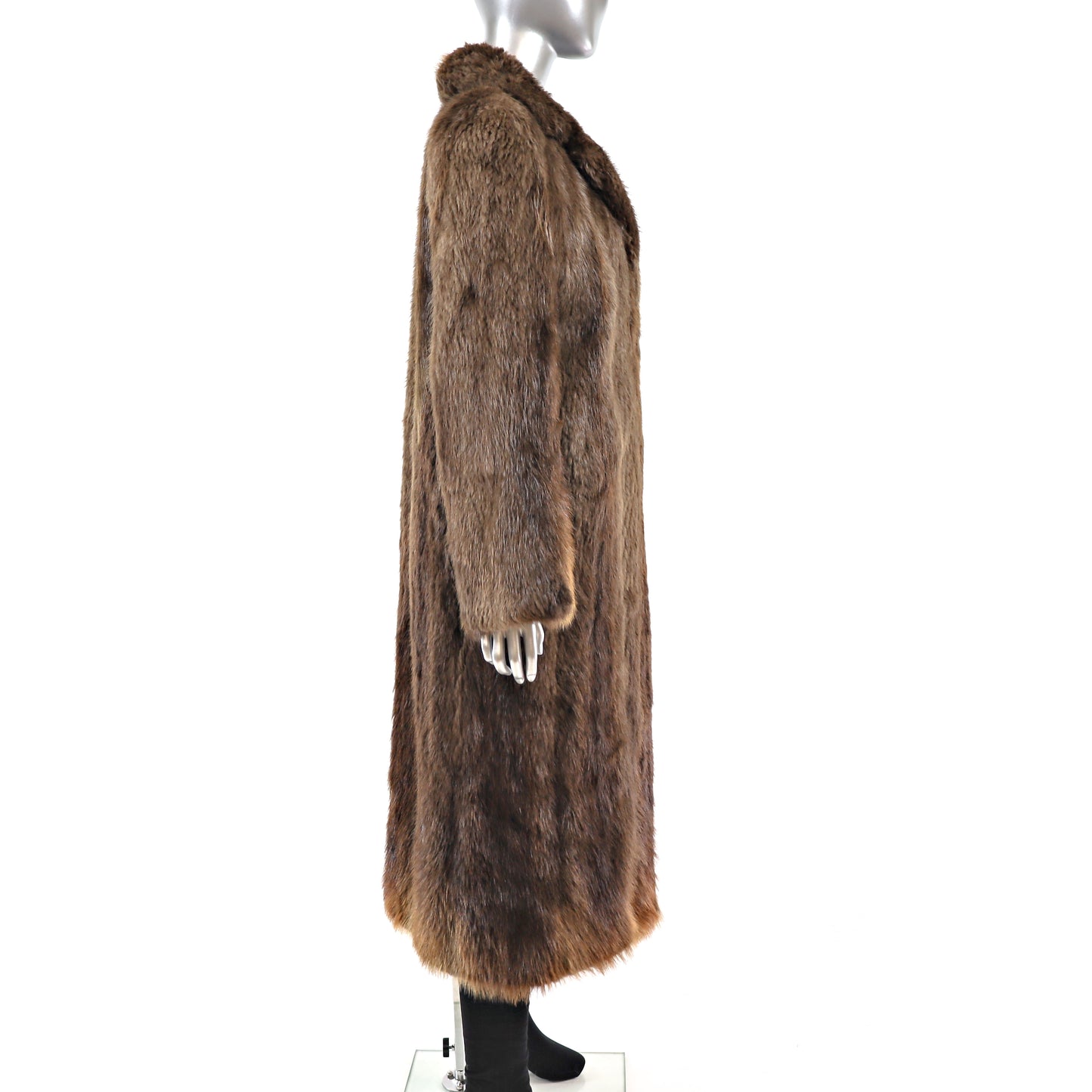 Full Length Beaver Coat- Size S