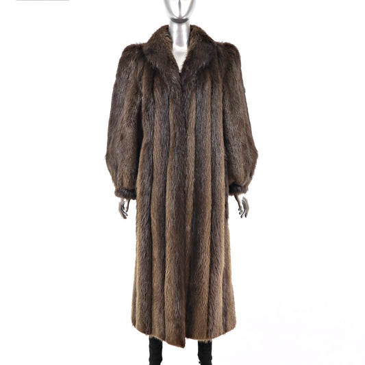 Long Hair Beaver Coat- Size S