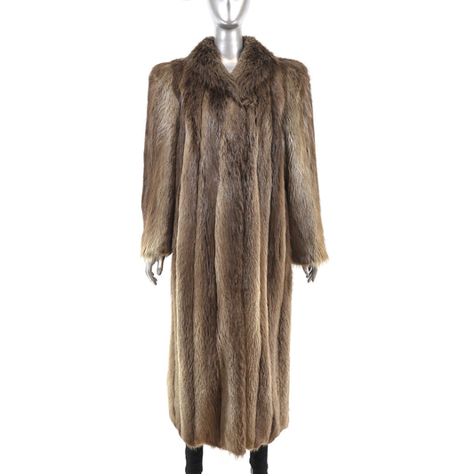 Long Hair Beaver Coat- Size M