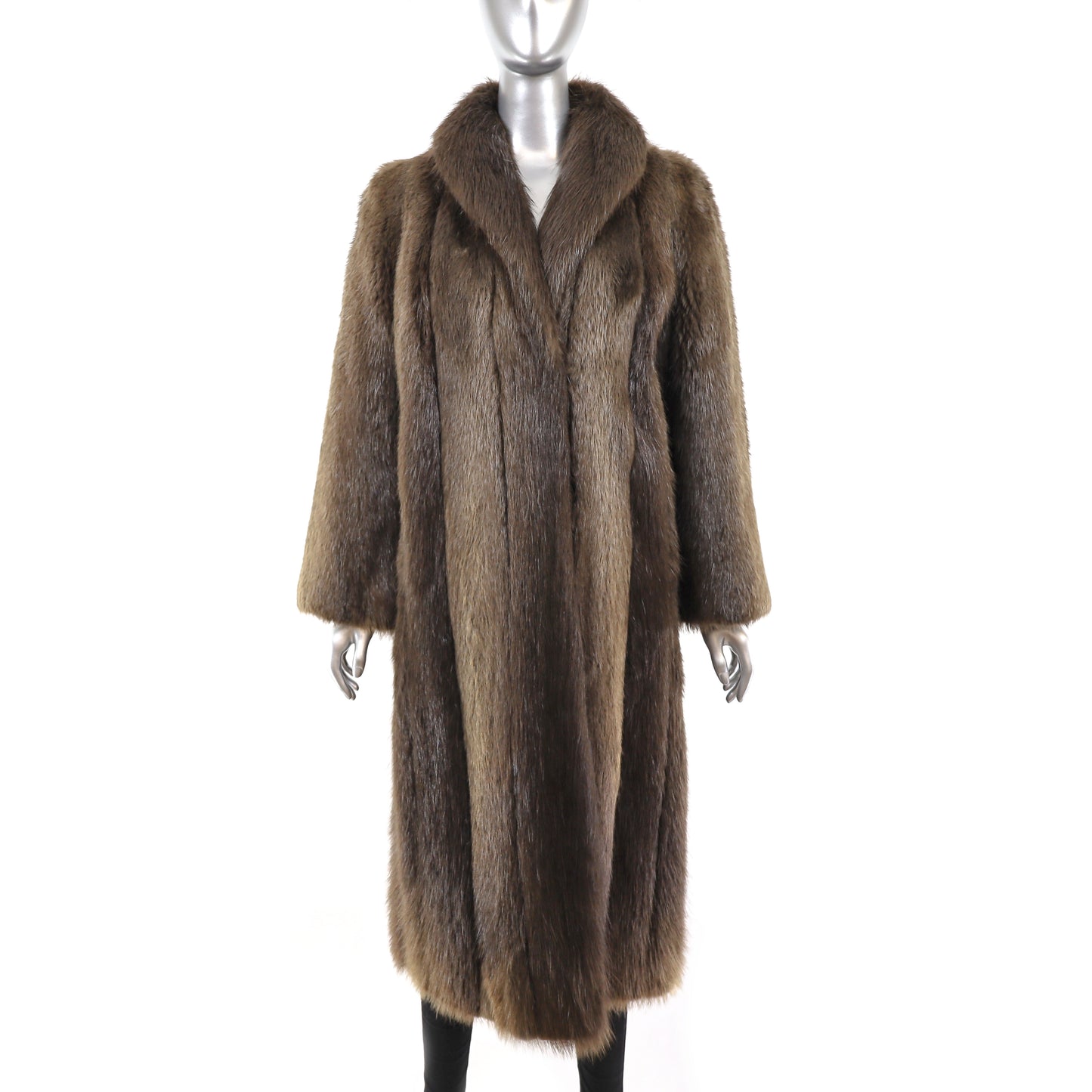 Long Hair Beaver Coat- Size S