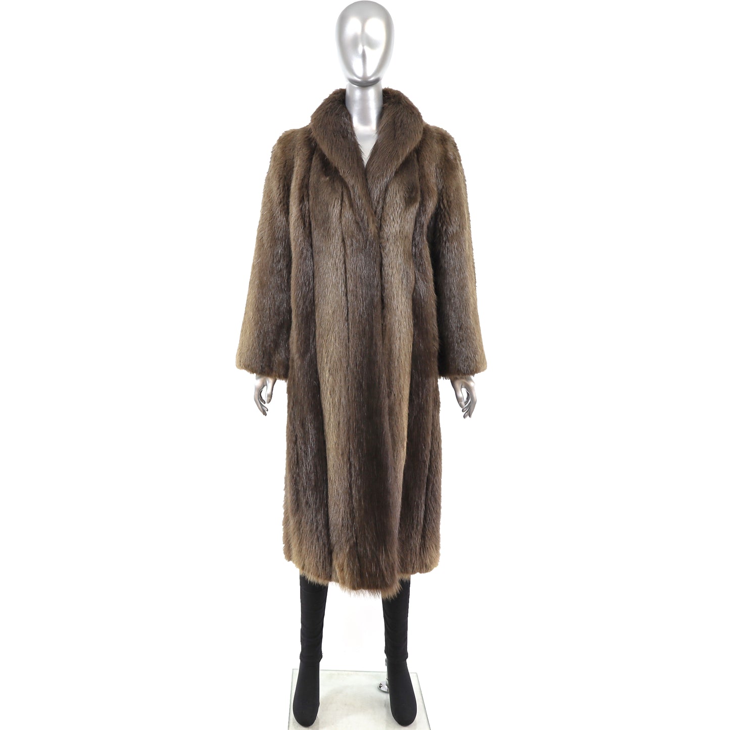 Long Hair Beaver Coat- Size S