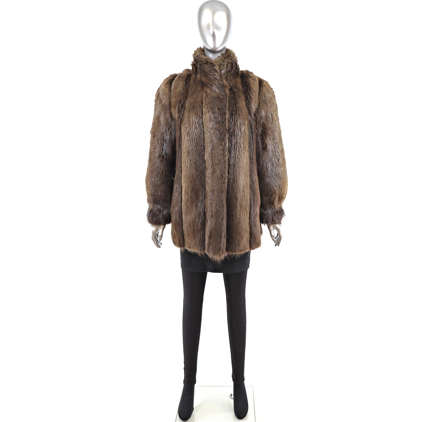 Long Hair Beaver Jacket- Size S