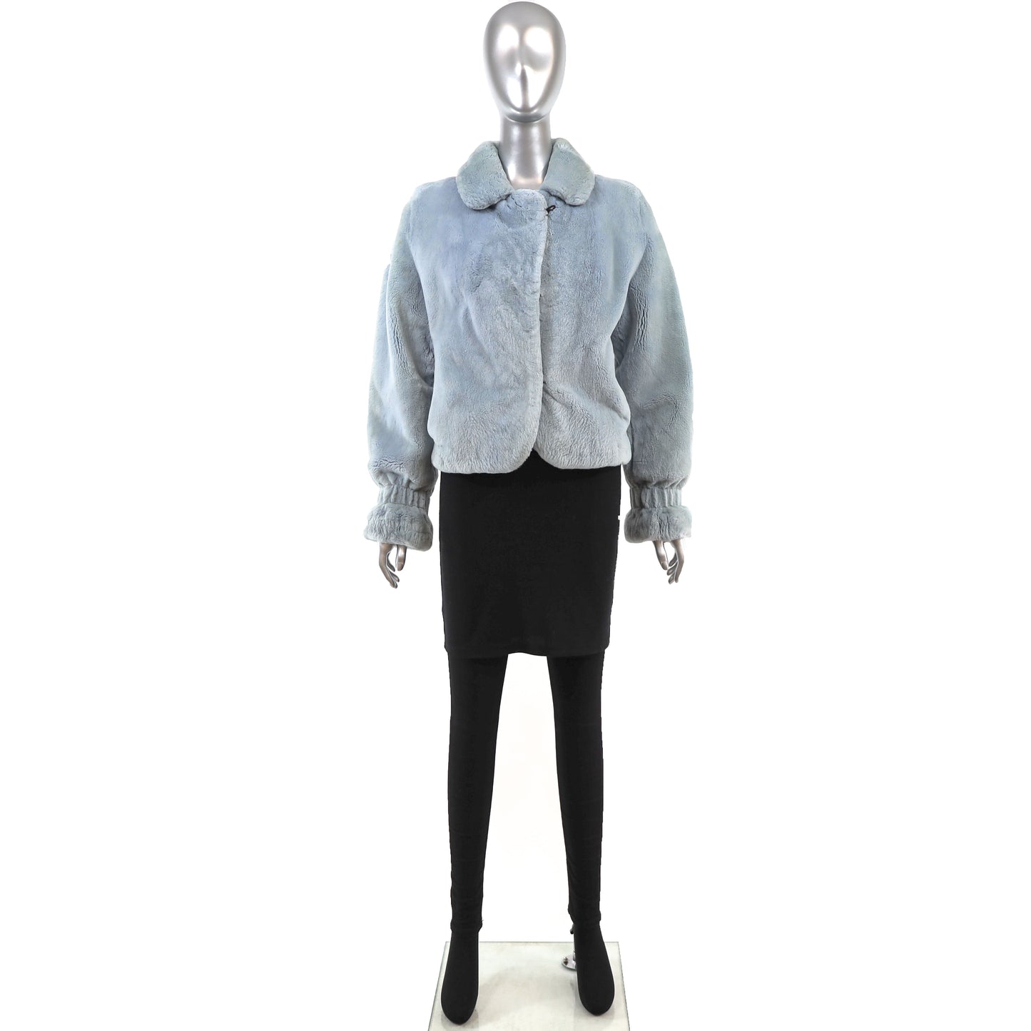 Blue Sheared Beaver Jacket- Size XS