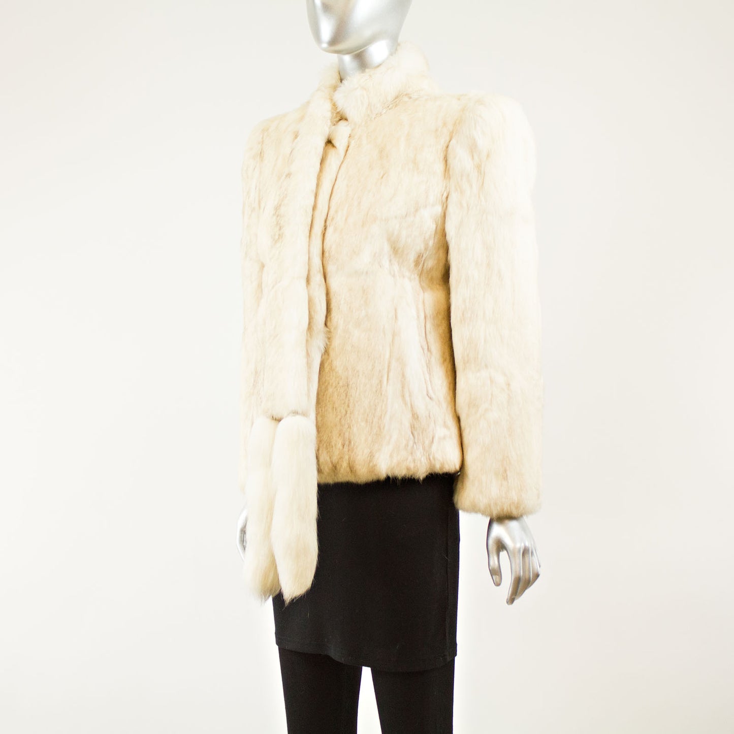 Beige Cream Sheep Skin Jacket - Size S-M ( Vintage Furs)