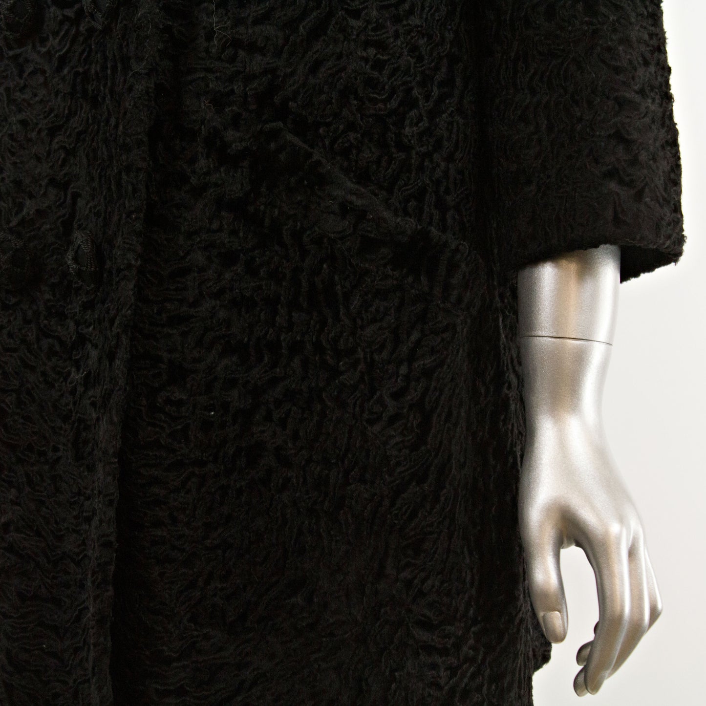 Black Persian Lamb 3/4 Coat- Size M