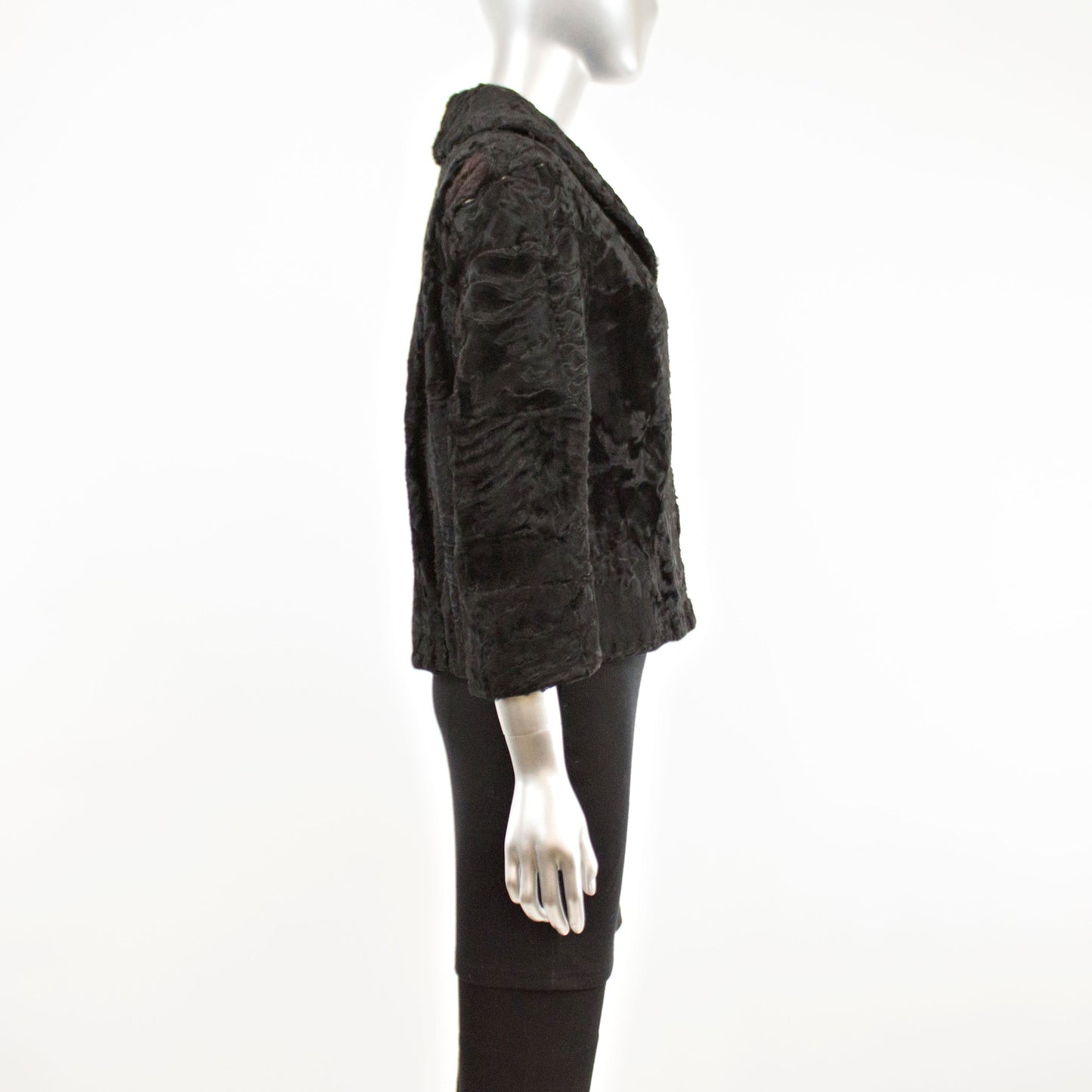 Black Persian Lamb Jacket- Size M