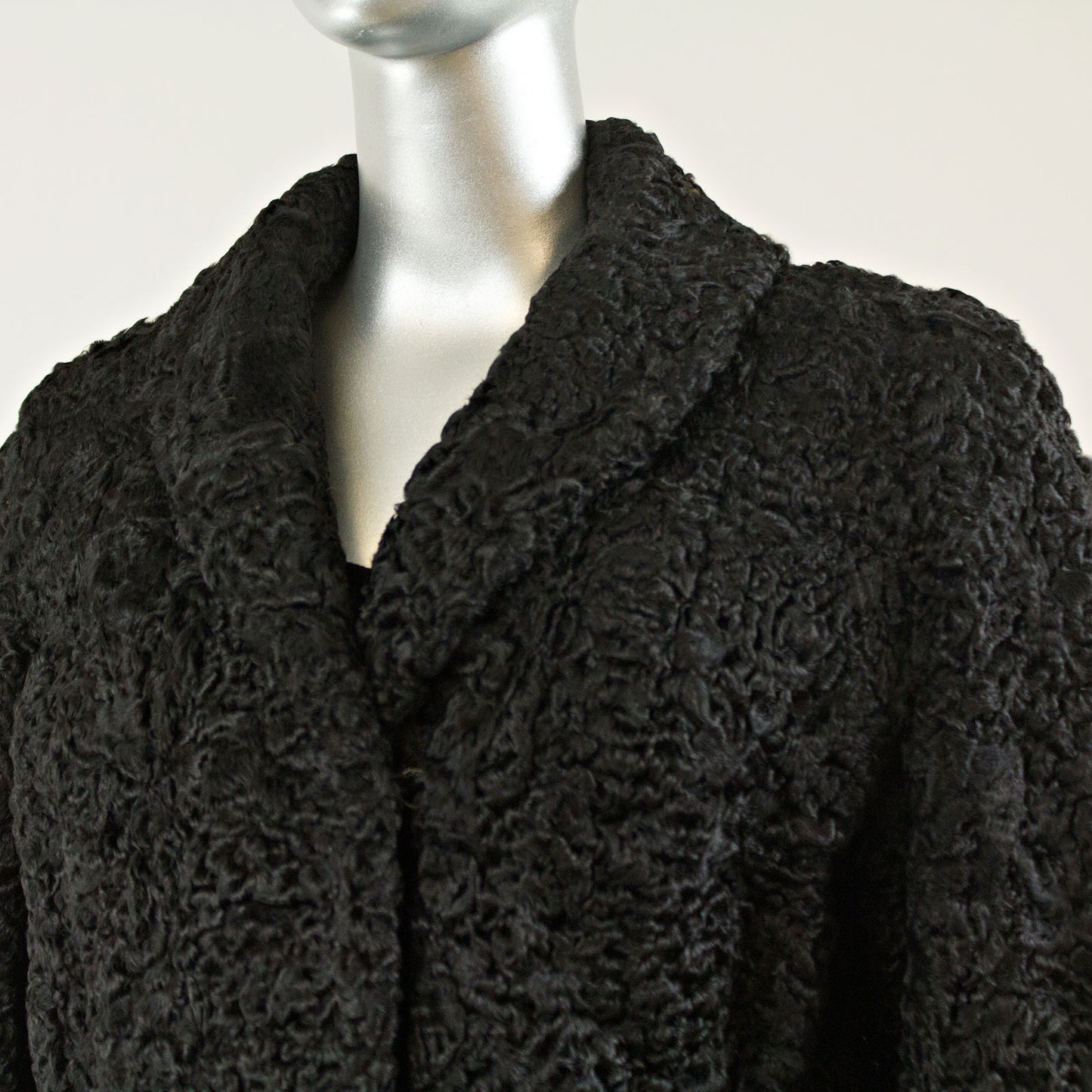 Black Persian Lamb Jacket - Size M-L (Vintage Furs)