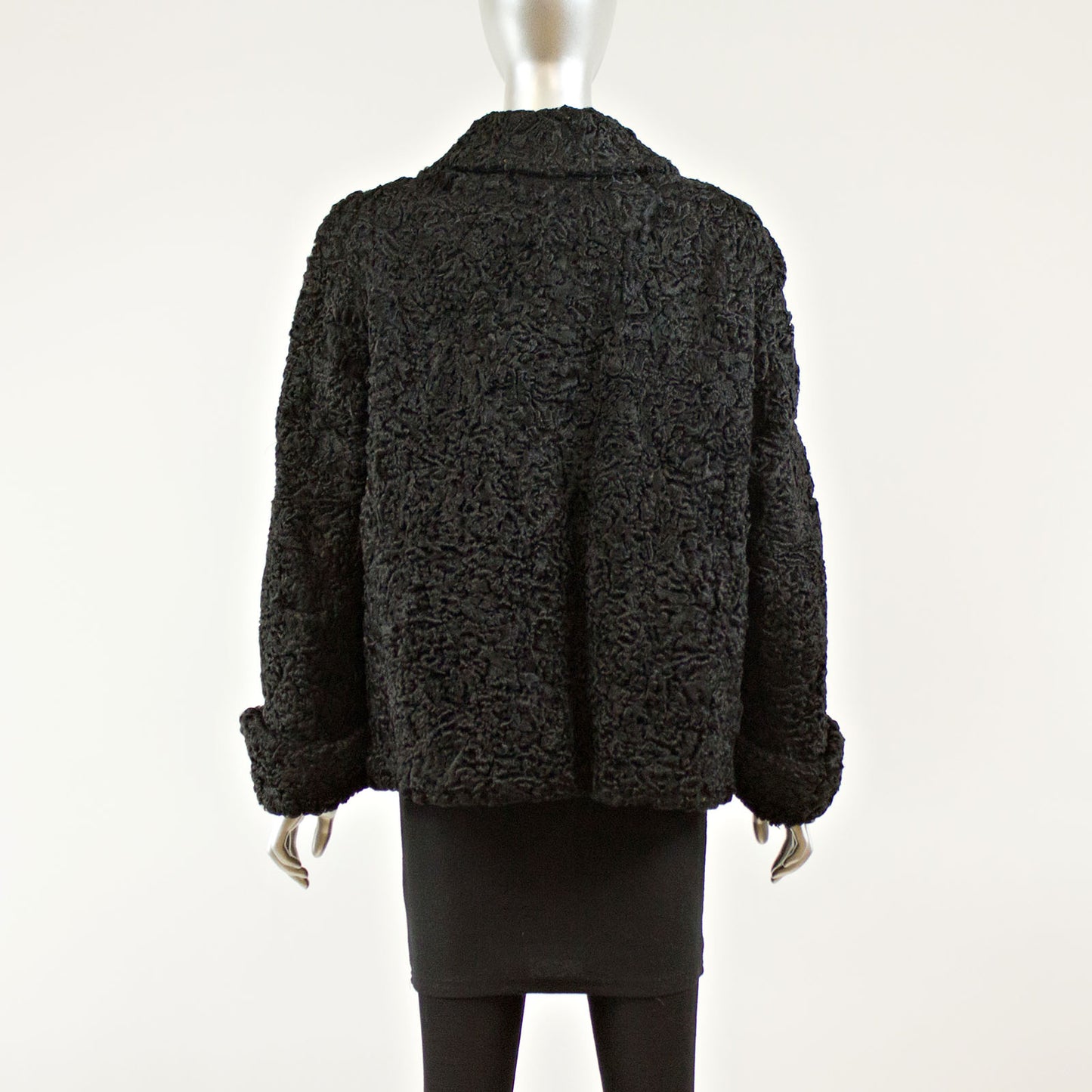 Black Persian Lamb Jacket - Size M-L (Vintage Furs)