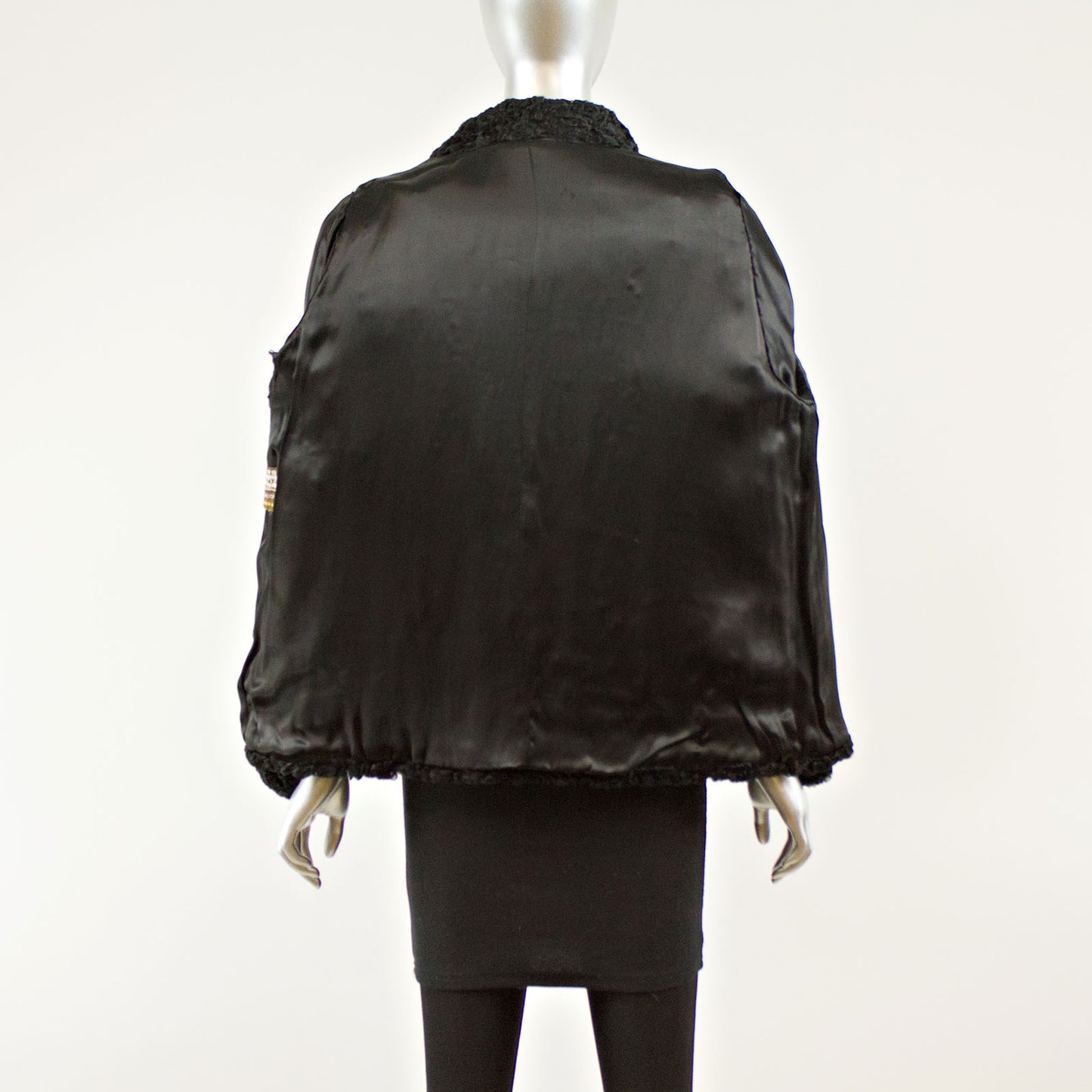 Black Persian Lamb Jacket - Size M-L (Vintage Furs)