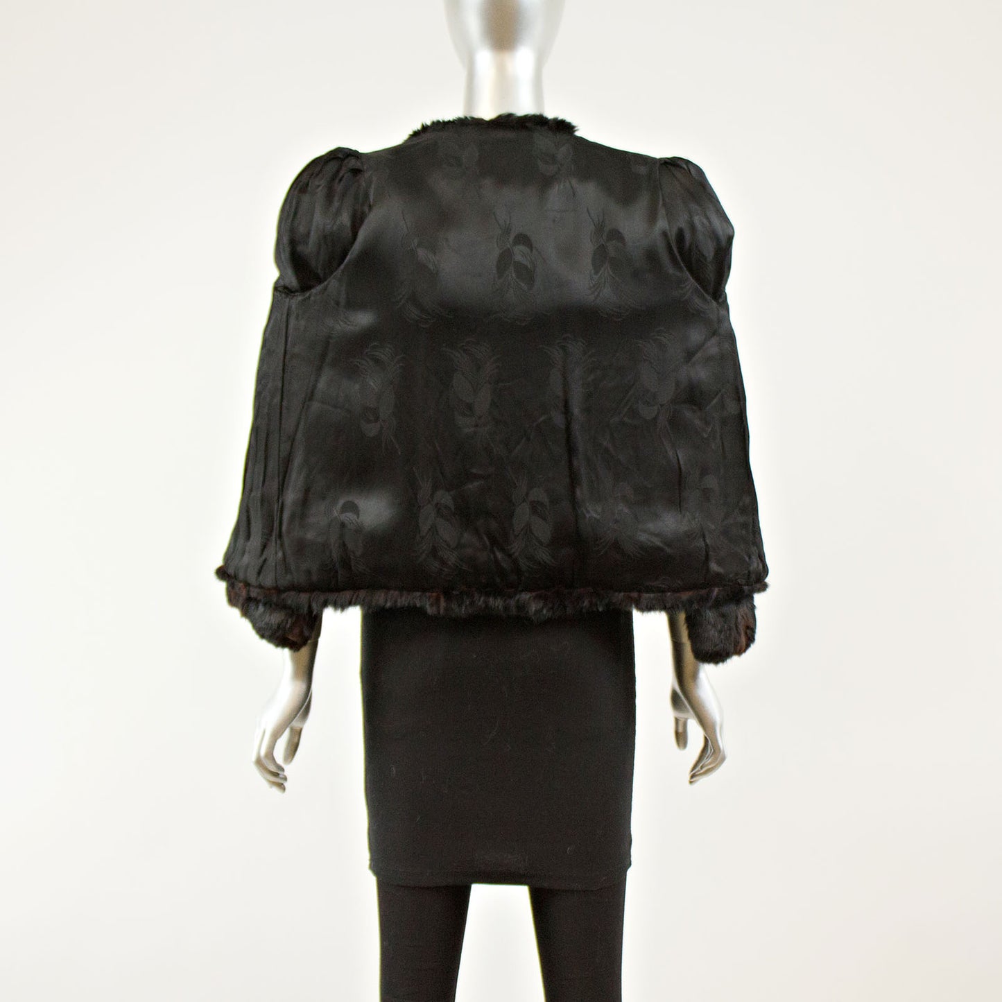 Black Rabbit Jacket - Size S ( Vintage Furs)