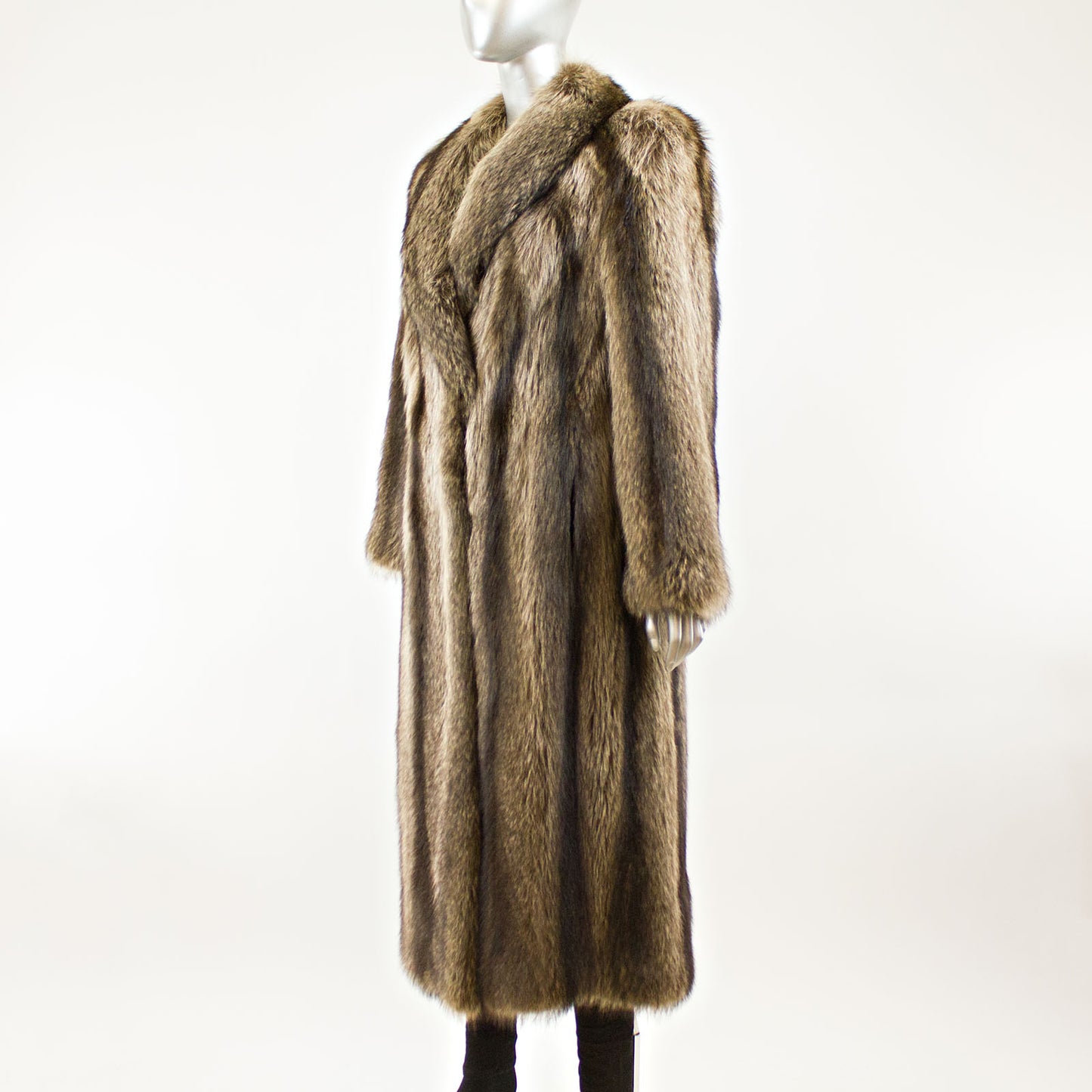 Brown Raccoon Coat - Size S