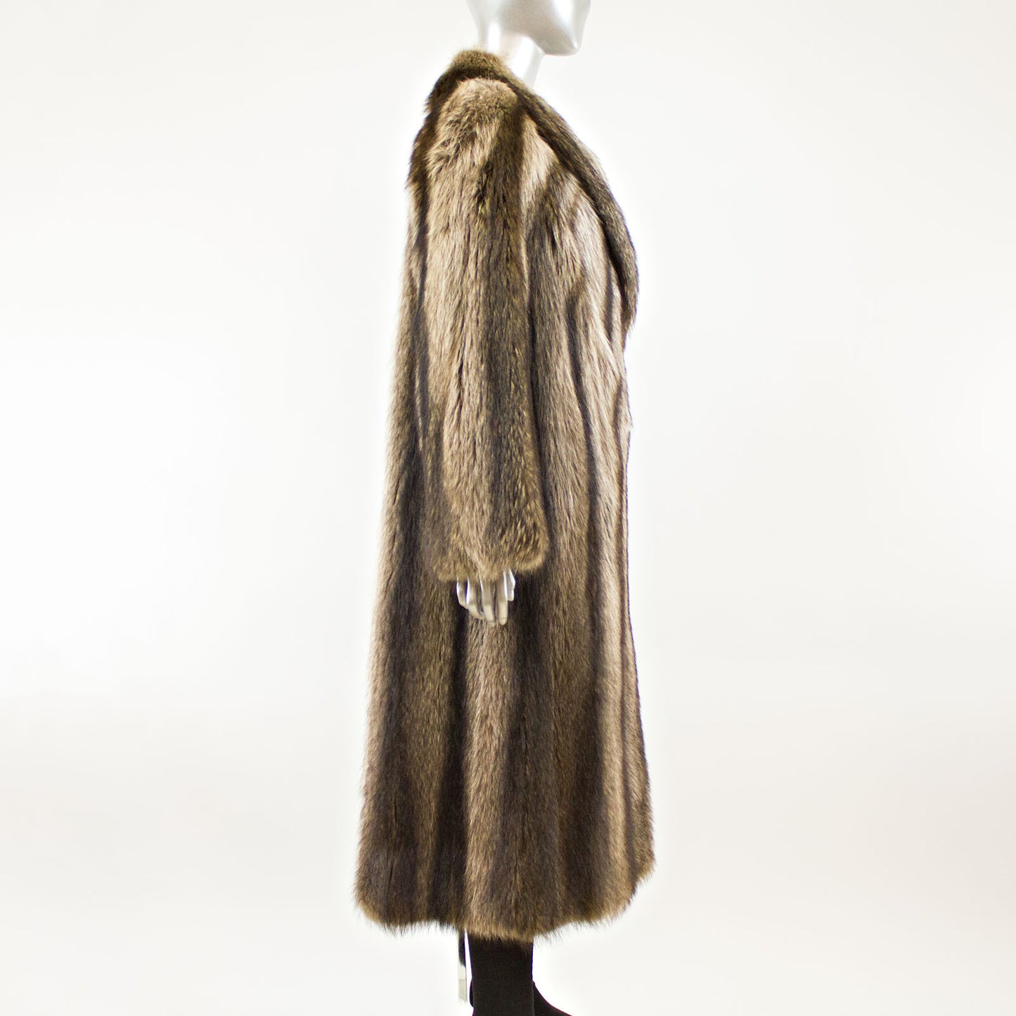 Brown Raccoon Coat - Size S