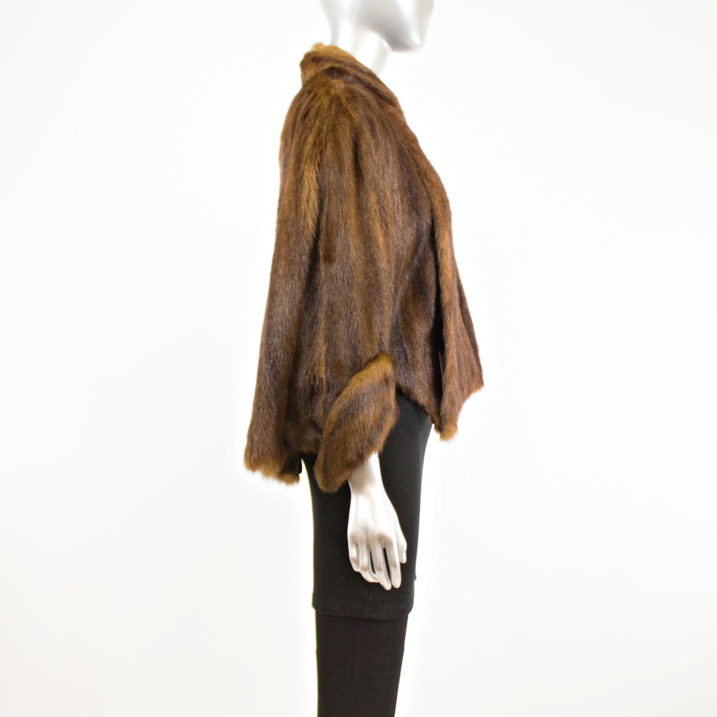 Chinese Mink Capelet with Sleeve- Free Size