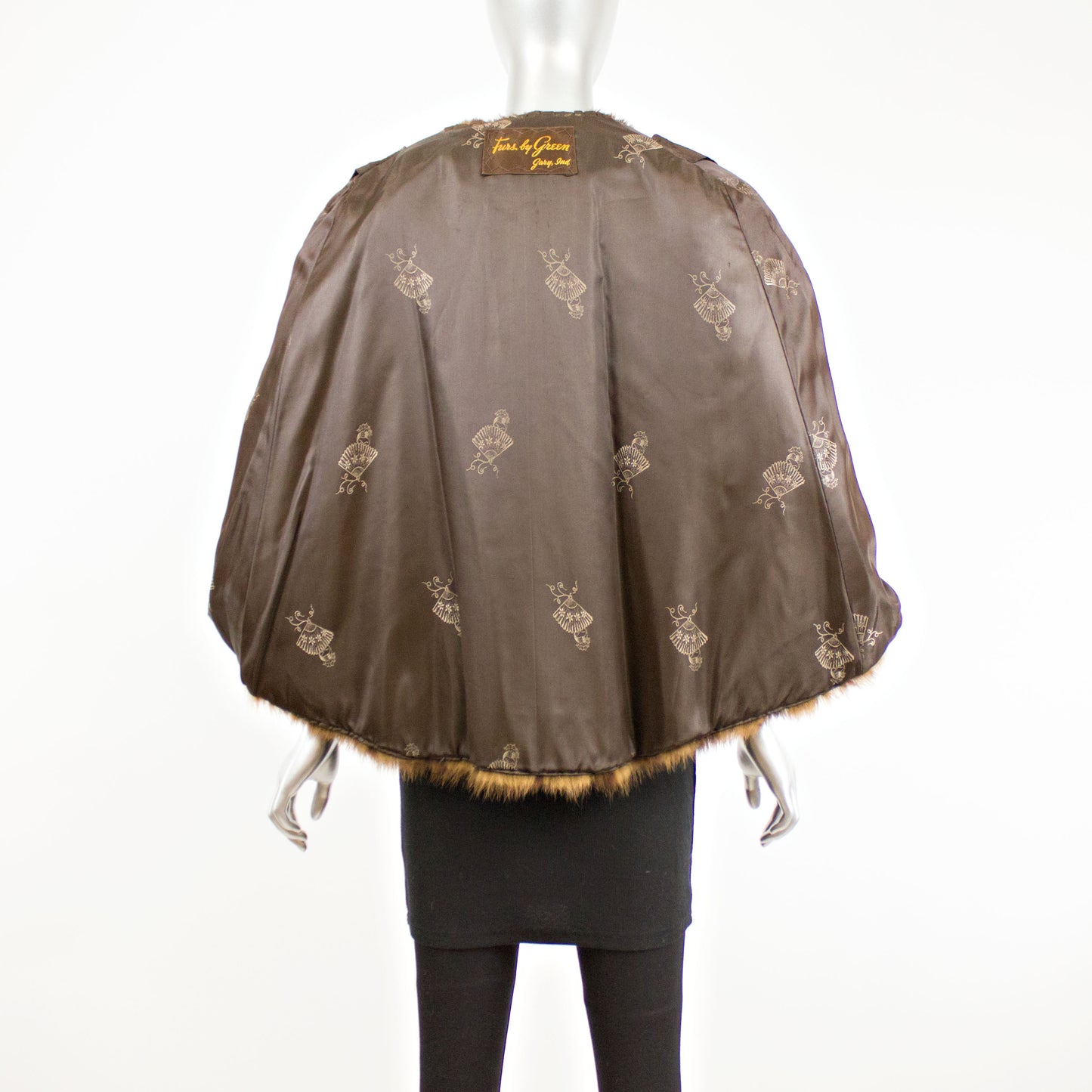 Chinese Mink Capelet with Sleeve- Free Size