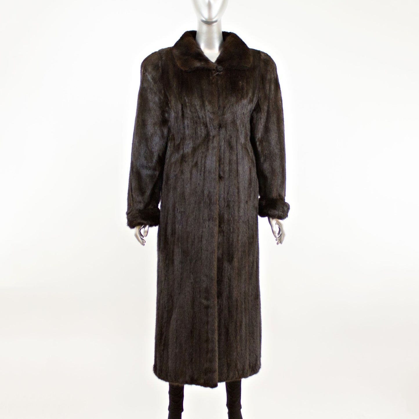 Dark Mahogany Mink Coat- Size S