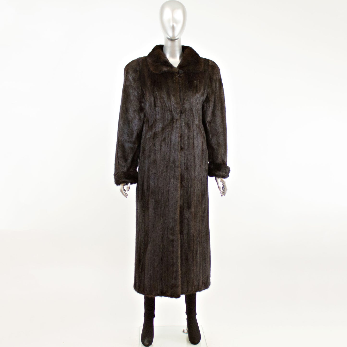 Dark Mahogany Mink Coat- Size S