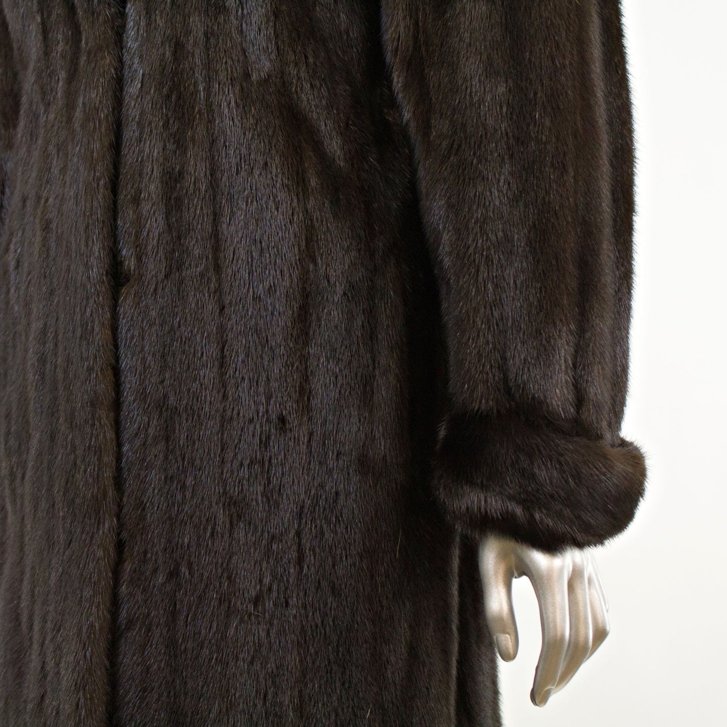 Dark Mahogany Mink Coat- Size S