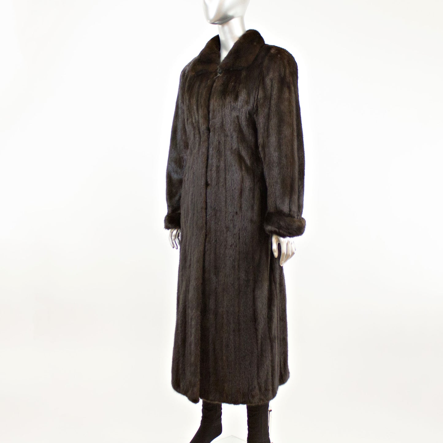 Dark Mahogany Mink Coat- Size S