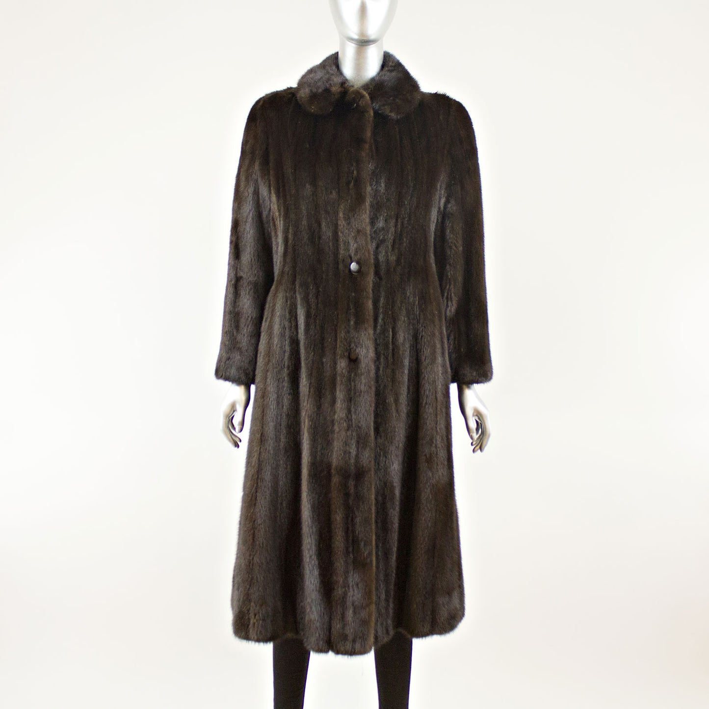 Dark Mahogany Mink Coat  - Size S