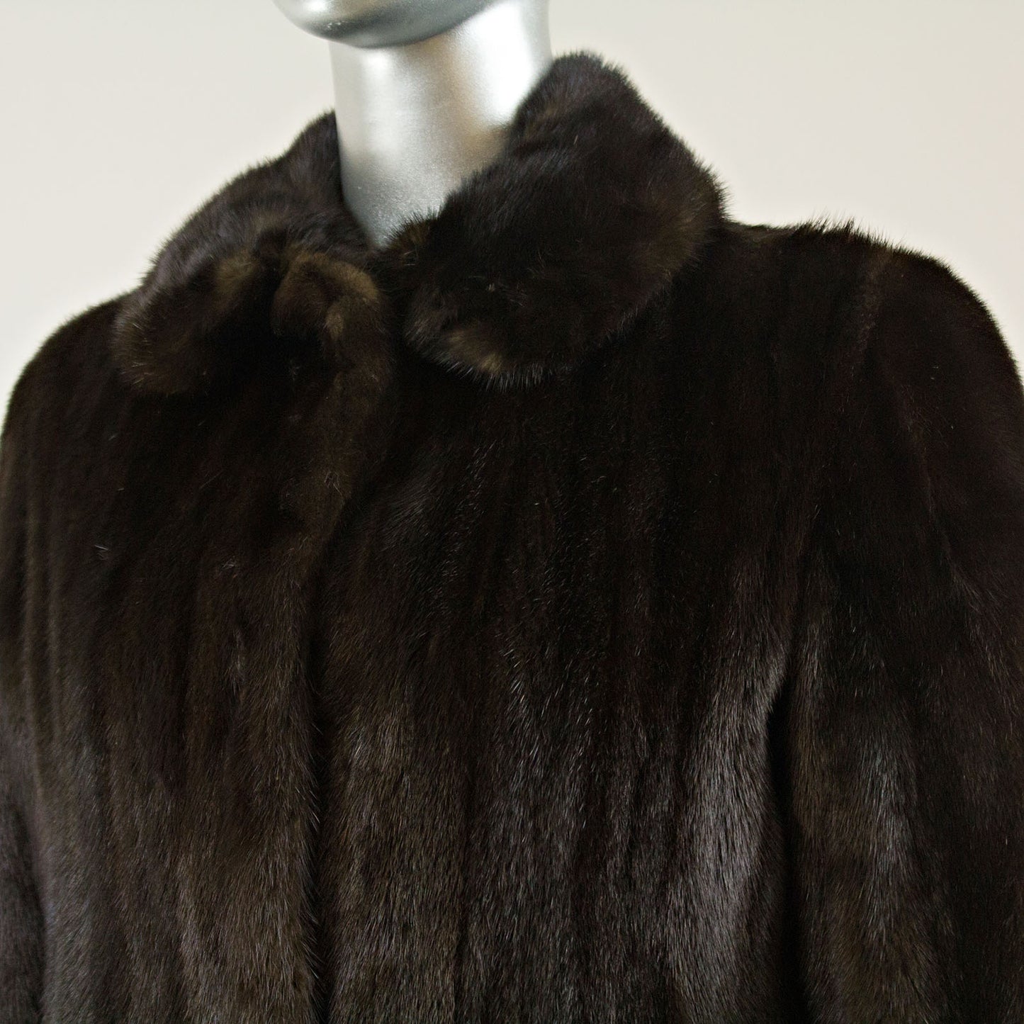 Dark Mahogany Mink Coat  - Size S