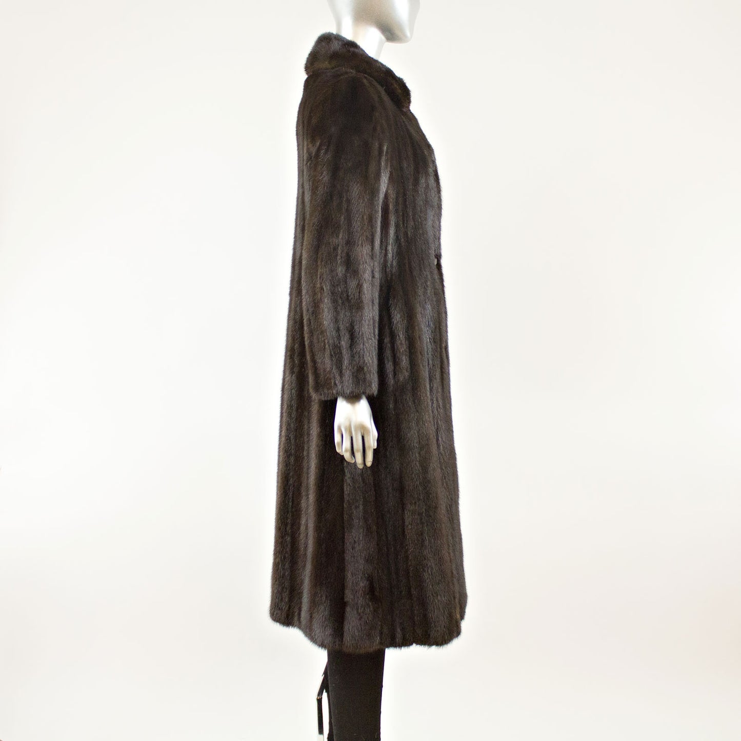 Dark Mahogany Mink Coat  - Size S