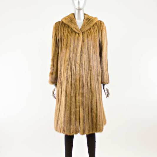 Demi Buff Mink 7/8 Coat- Size L