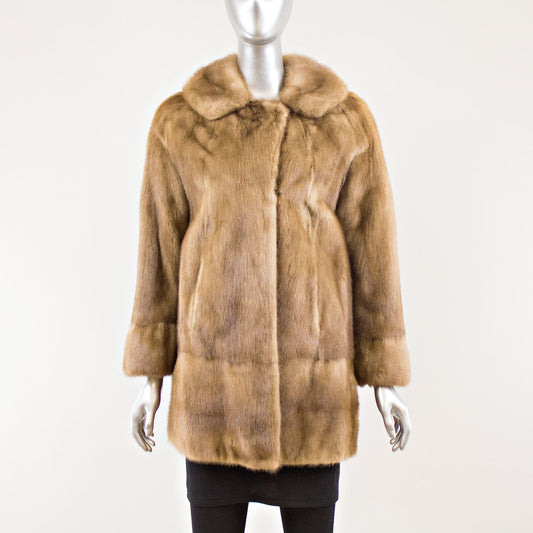 Demi Buff Mink Jacket - Size M