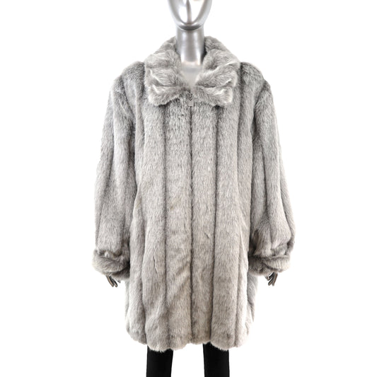 Dennis Basso Faux Fur 3/4 Coat- Size XXL