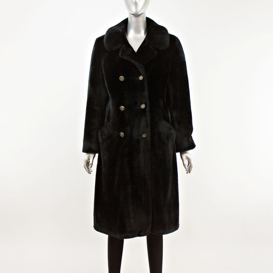 Faux Fur Coat- Size M