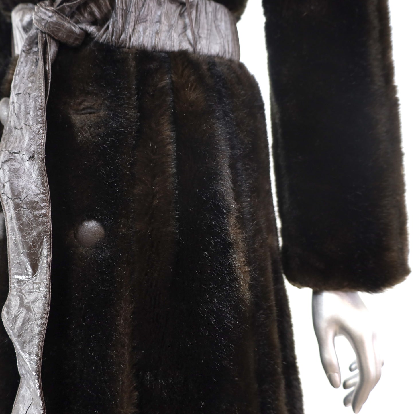 Faux Fur Coat- Size M