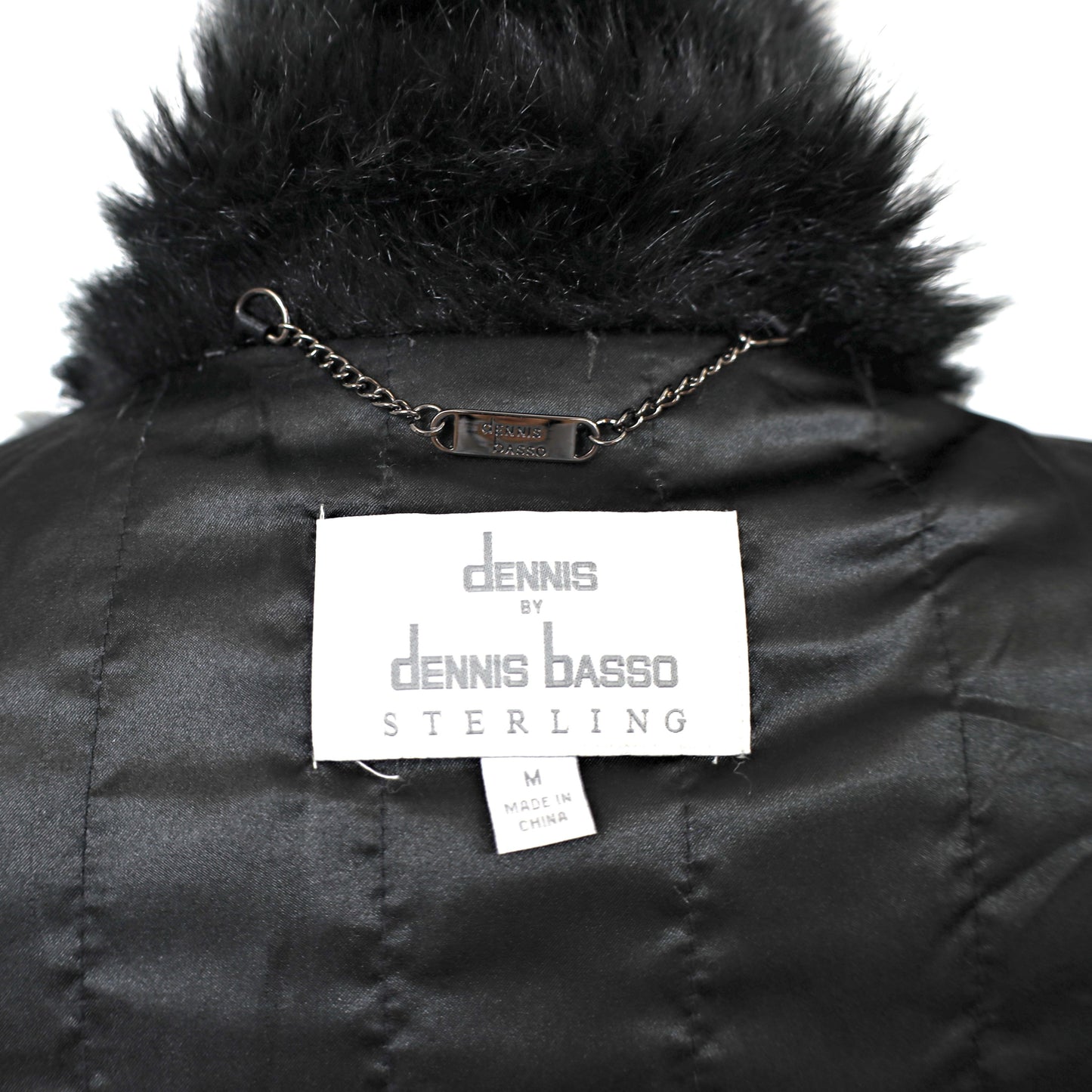 Dennis Basso Gray Faux Fur Coat- Size M