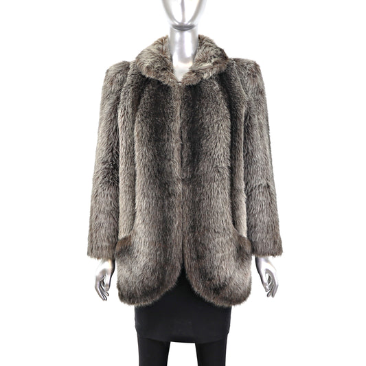 Faux Fur Jacket- Size M