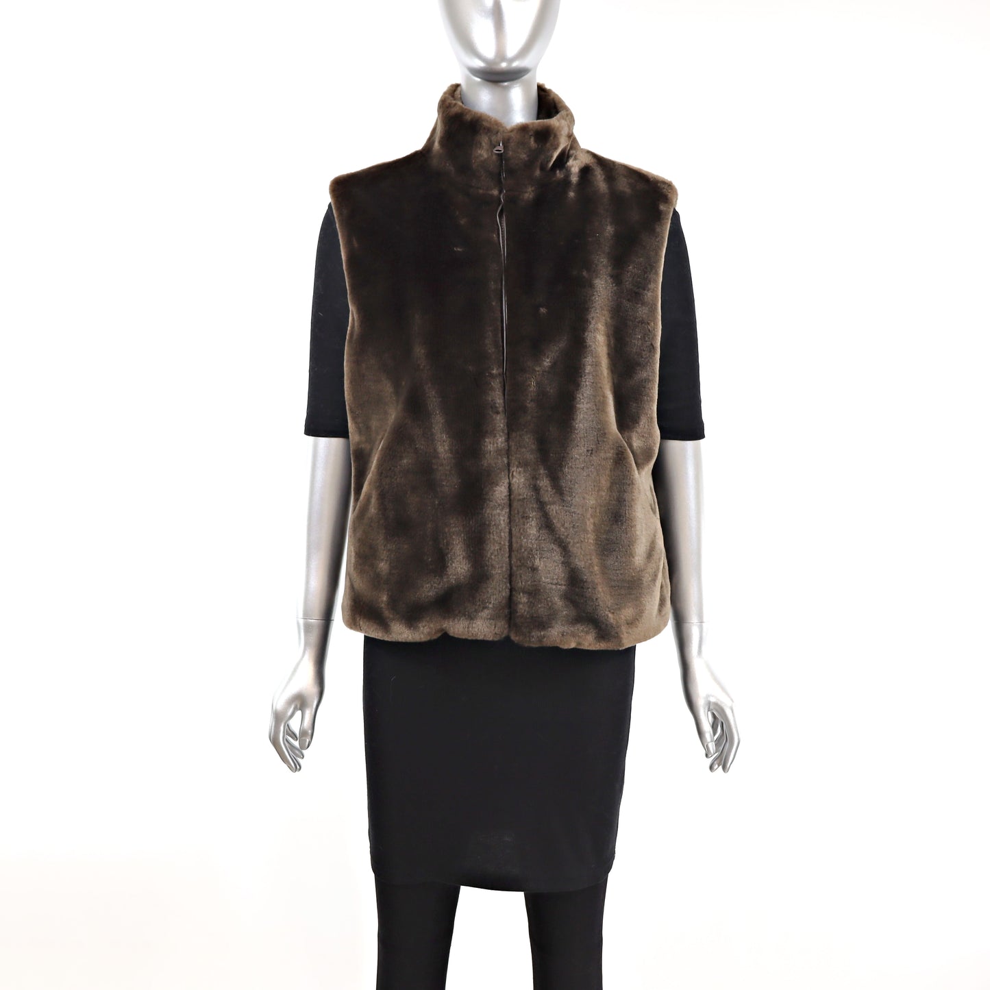 Faux Fur Vest- Size M