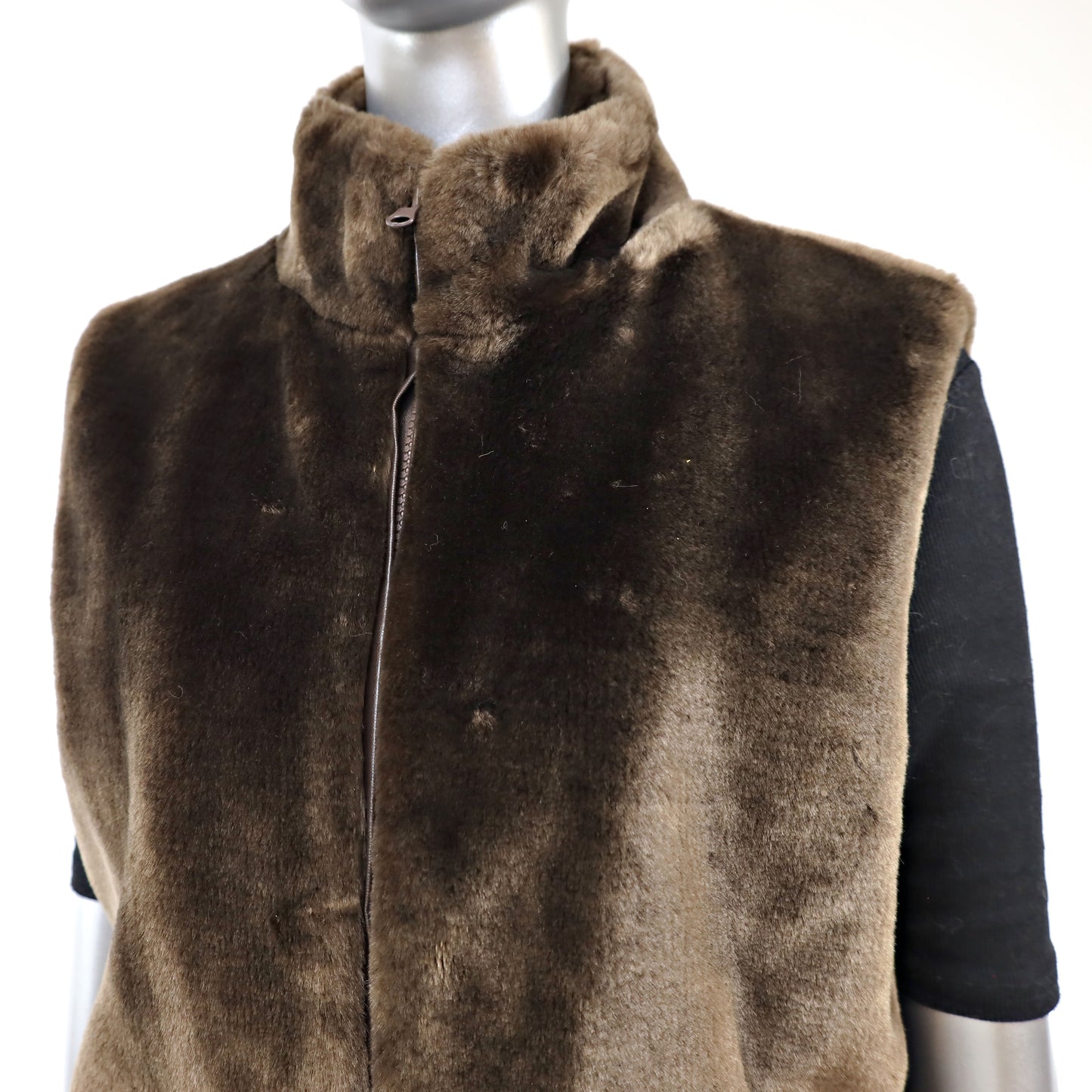 Faux Fur Vest- Size M