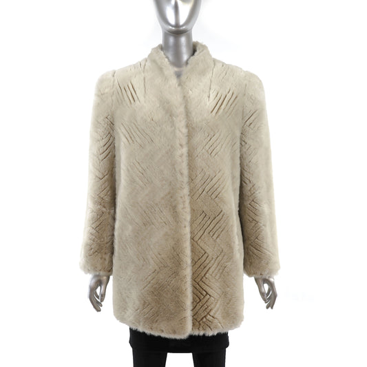 Faux Fur Jacket- Size M