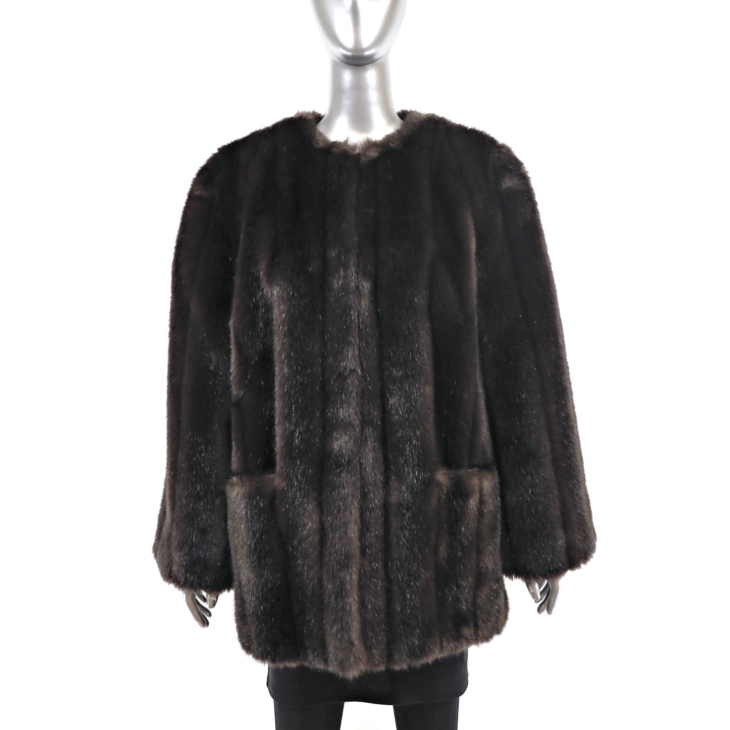 Faux Fur Jacket- Size L