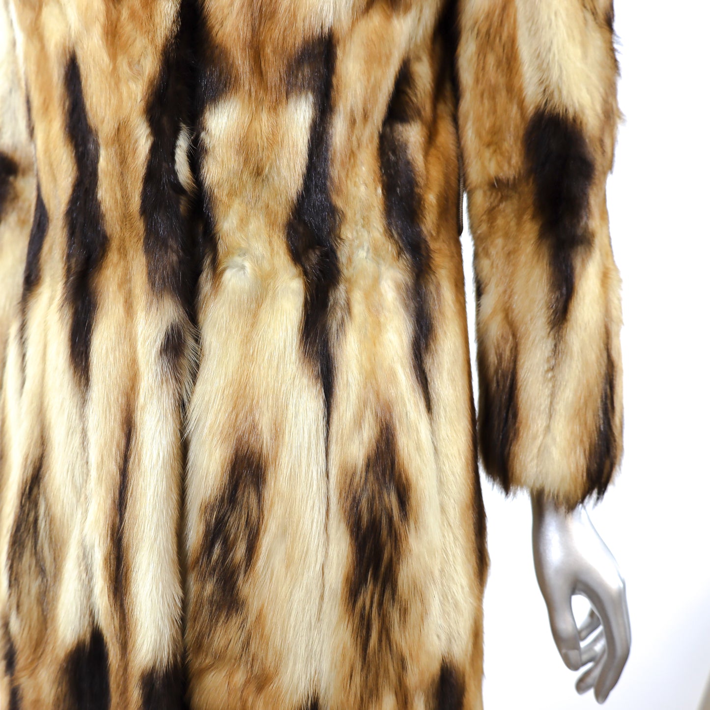 Fitch Coat with Mink Collar- Size S