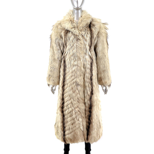 Full Length Fox Coat- Size L