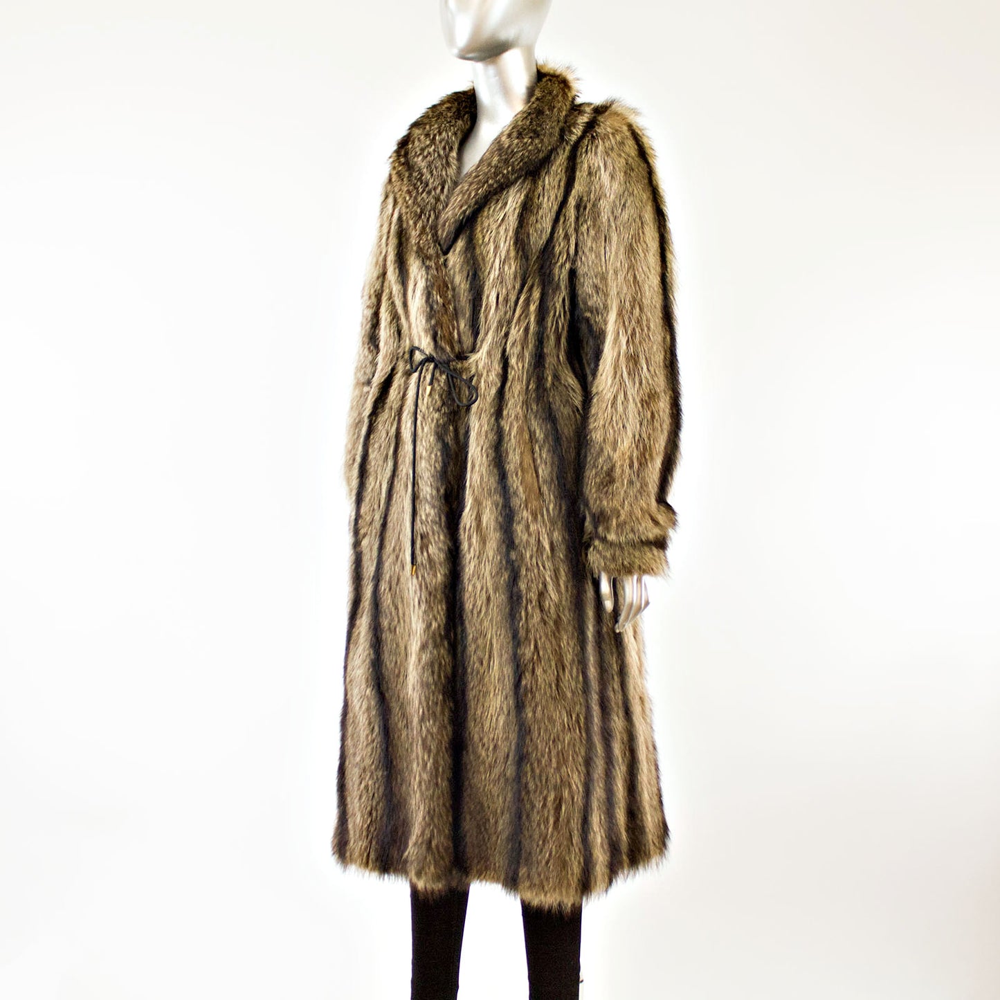 Full Length Raccoon Coat - Size S