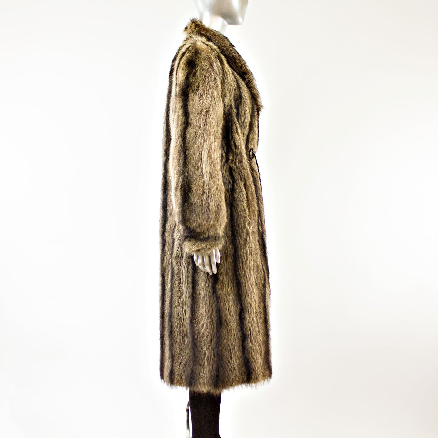 Full Length Raccoon Coat - Size S