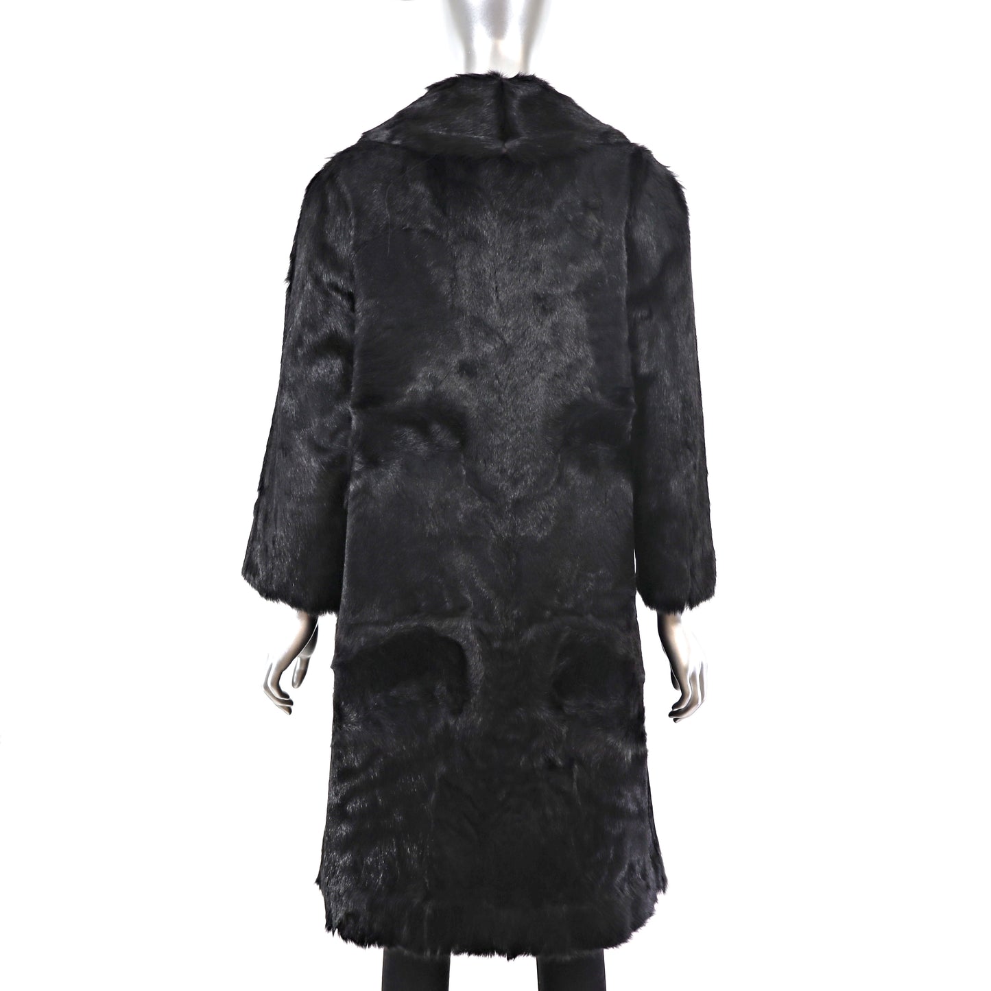 Black Goat Skin Coat- Size M