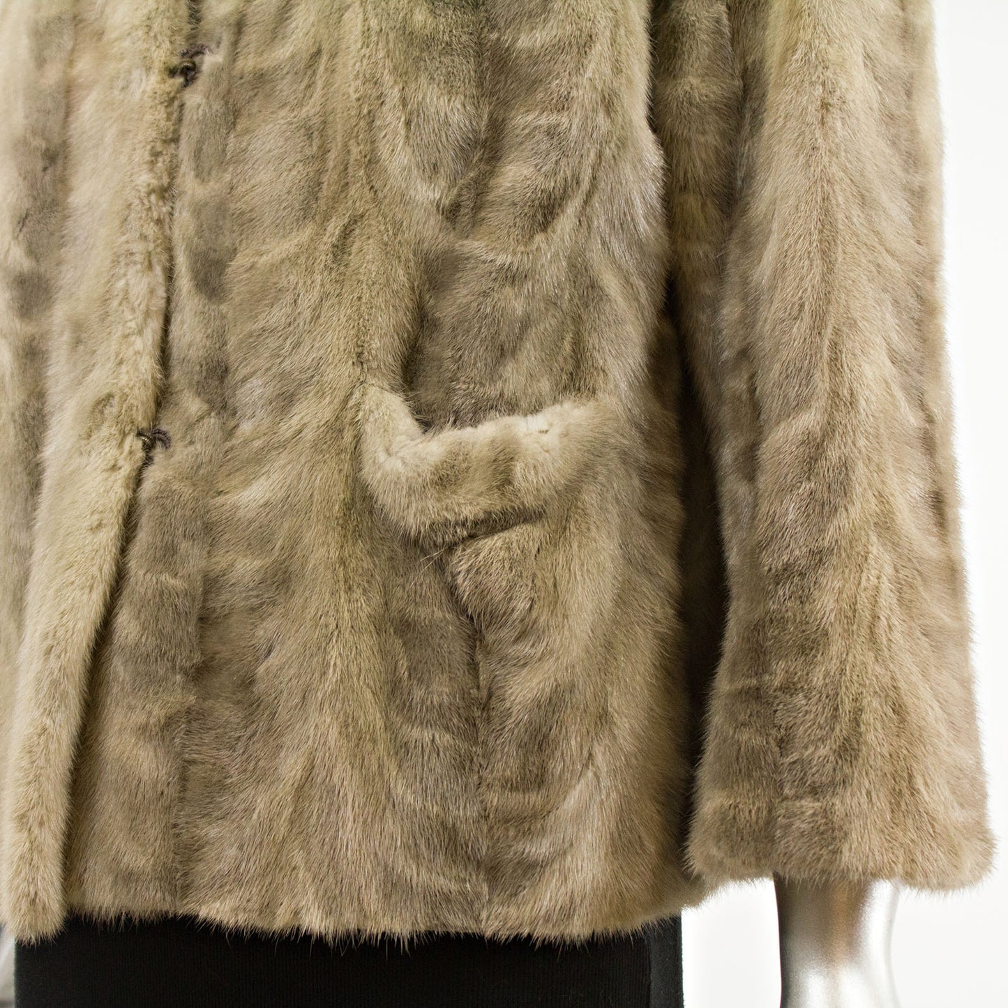 Gray Section Mink Jacket- Size M