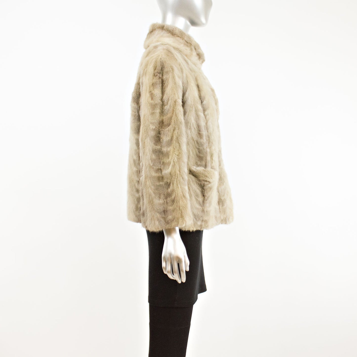 Gray Section Mink Jacket- Size M