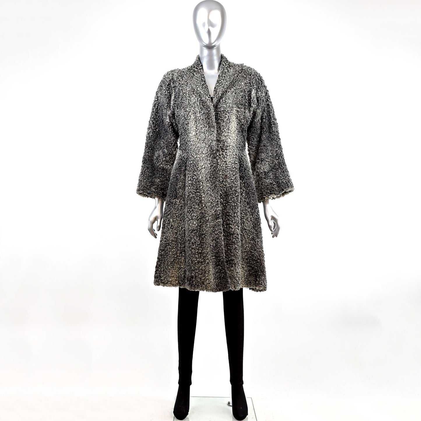 Grey Persian Lamb Coat- Size XXS