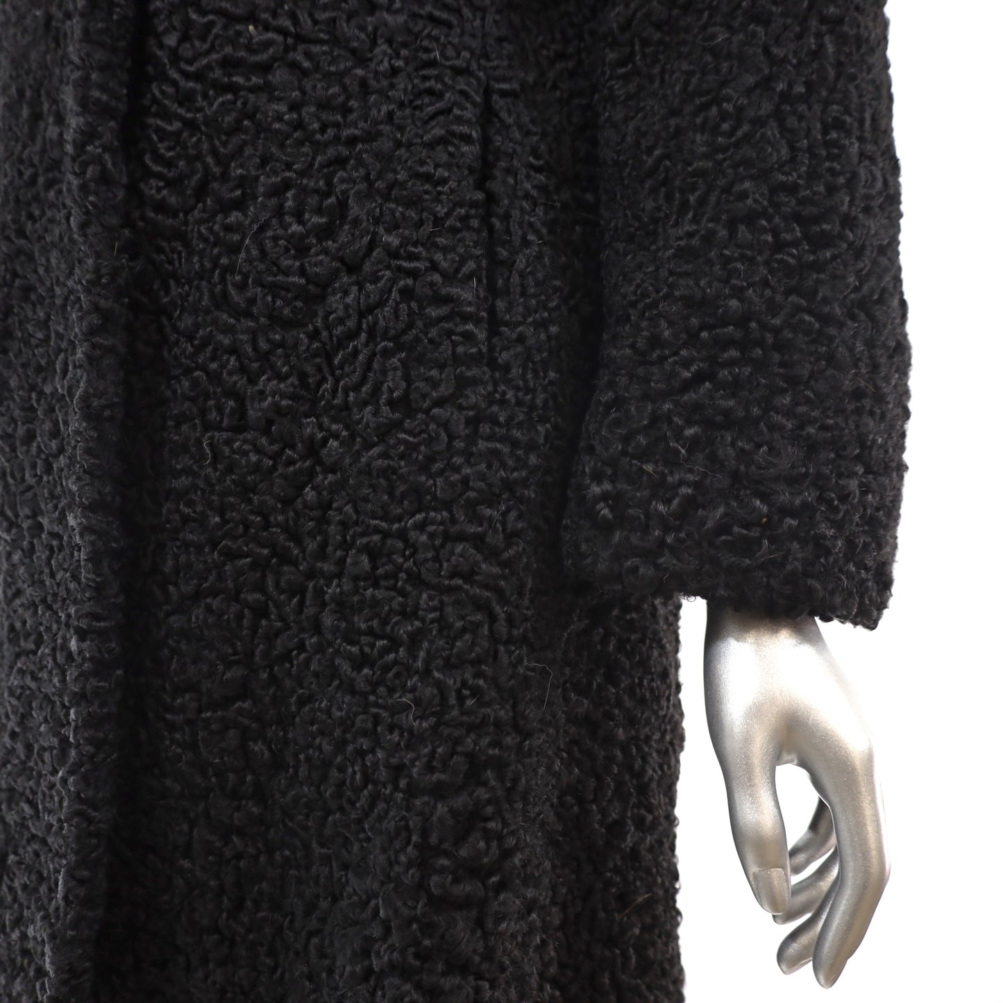 Persian Lamb Coat with Mink Collar- Size M