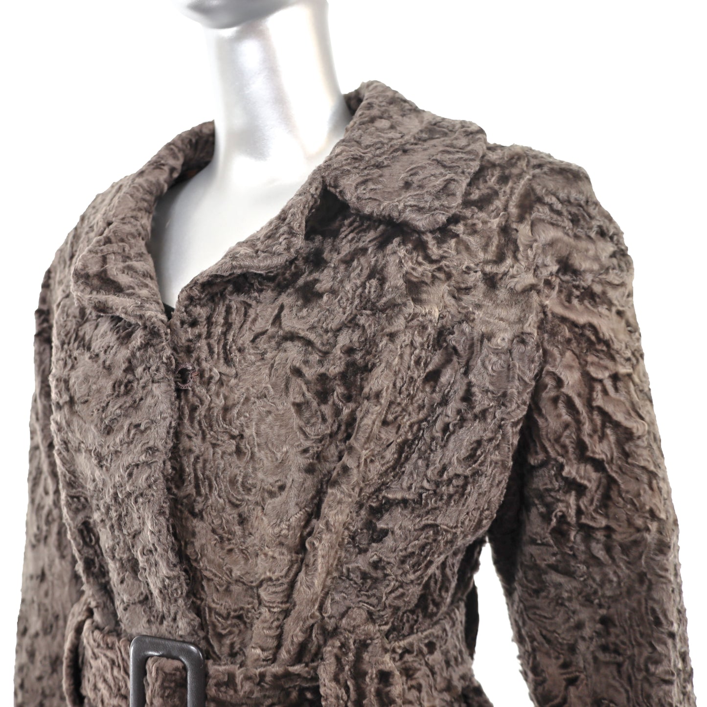 Brown Lamb Jacket- Size S