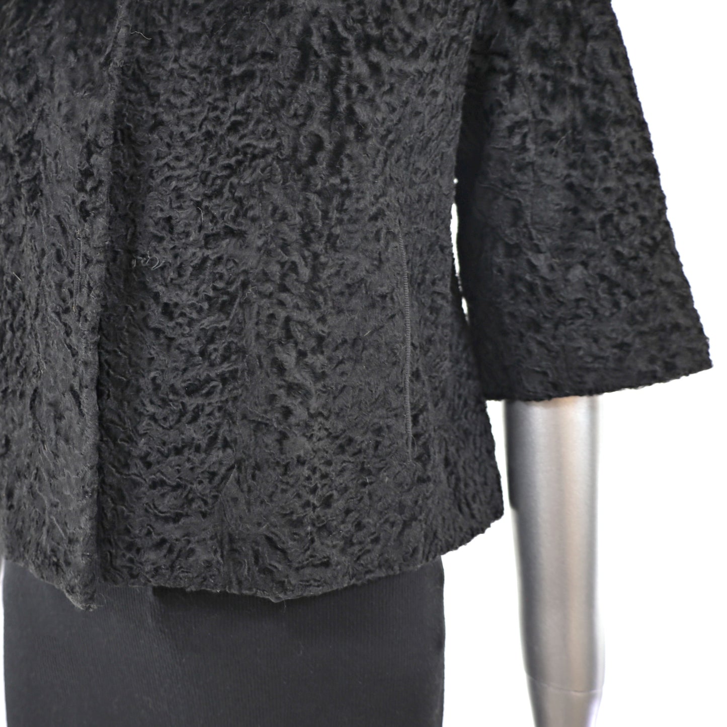 Lamb Jacket with Mink Collar- Size M