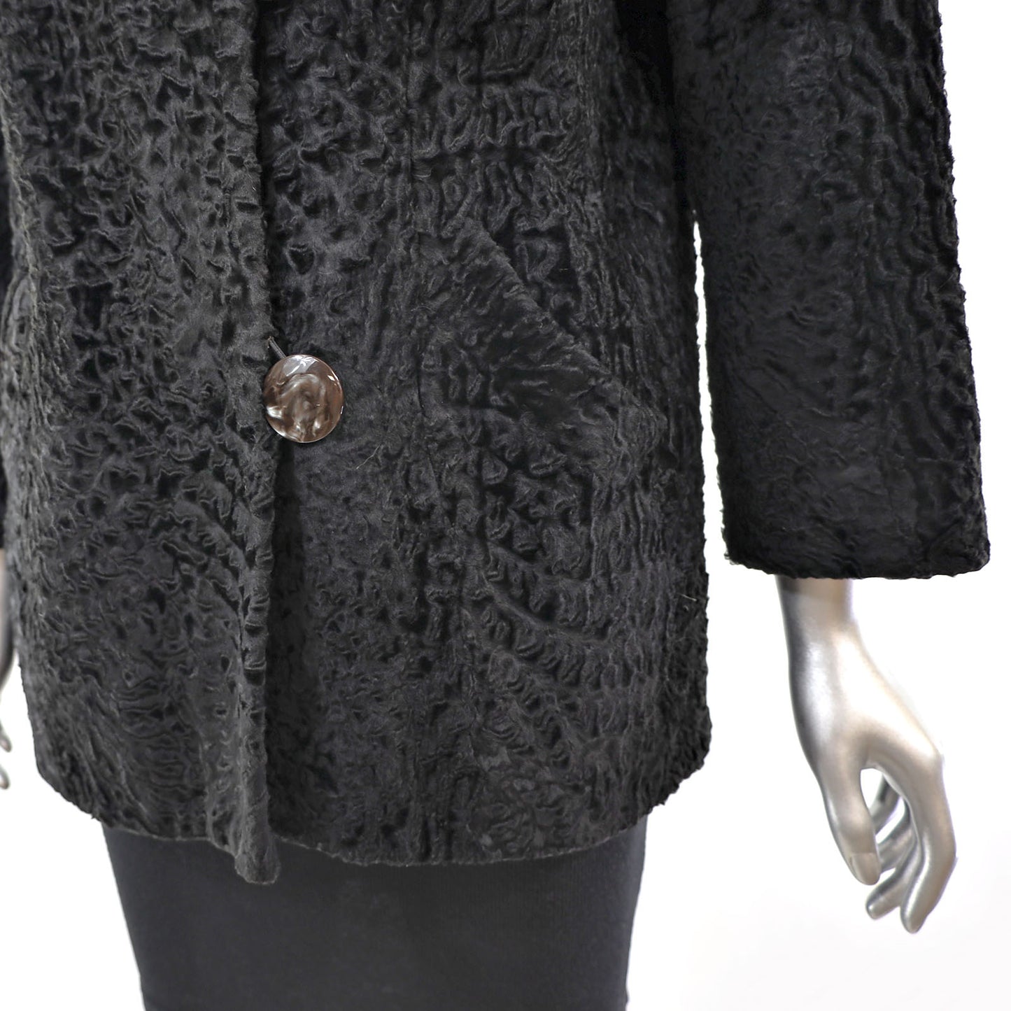 Lamb Jacket with Mink Collar- Size M