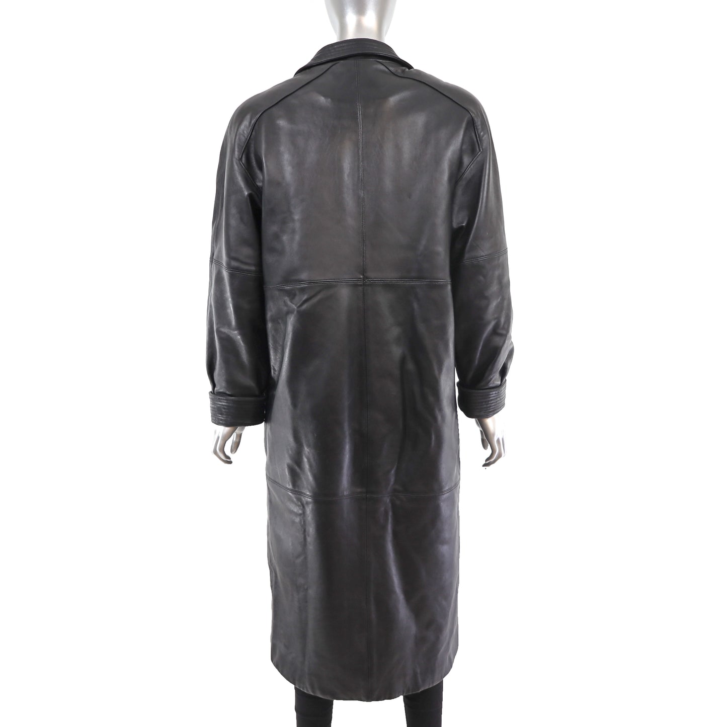 Full Length Leather Coat- Size M